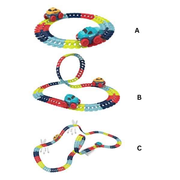 Premium LED Mini Roller Coaster Track Kit With Flexible Layout