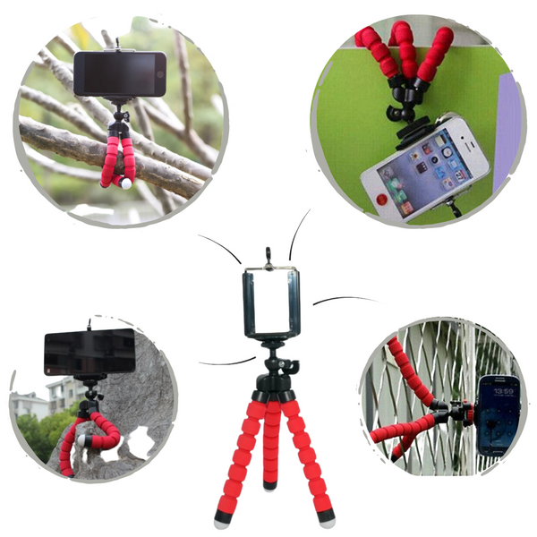 Compact Flexible Phone Tripod With Rotating Ball Head For Stable Shots