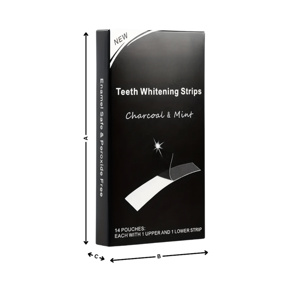 Minty Charcoal Whitening Strips For Gentle Enamel Safe Stain Removal