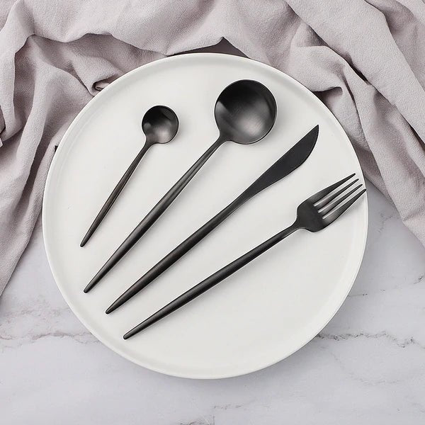 Modern Dinnerware Set 24 Piece Contemporary Minimalist Tableware For Dining