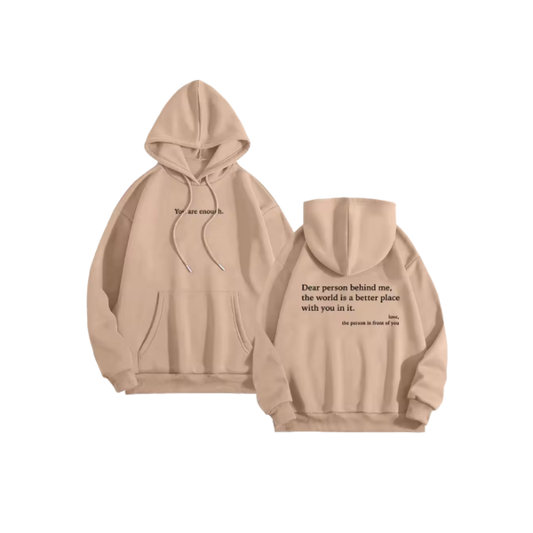 Oversized Motivational Hoodie For Women With Inspiring Message