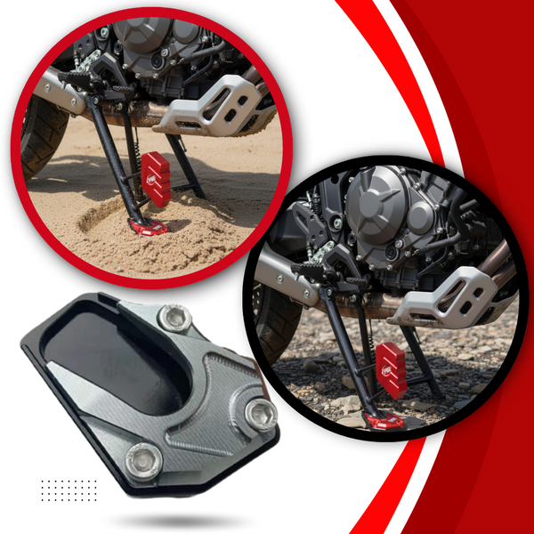 Motorcycle Kickstand Set With Stable Non Slip Alloy Build