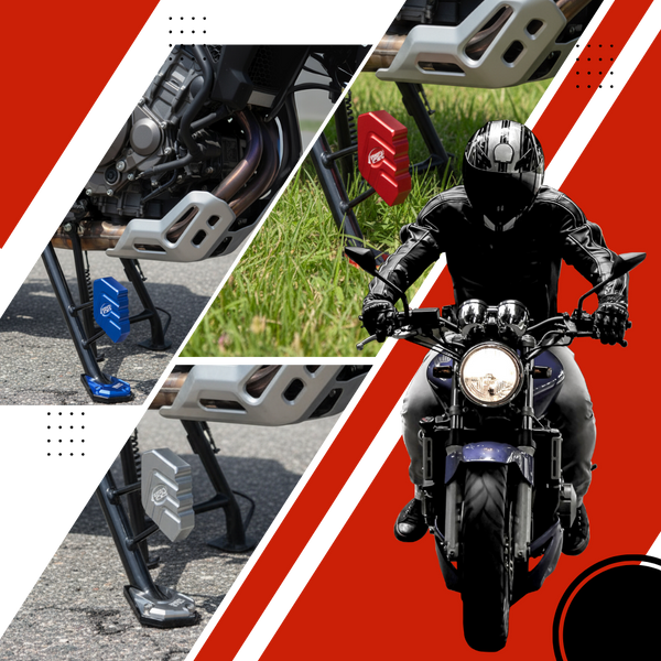 Motorcycle Kickstand Set With Stable Non Slip Alloy Build