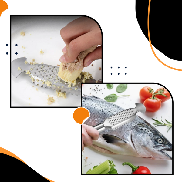 Premium All In One Fish Prep Scaler With Ergonomic Rust Resistant Grip