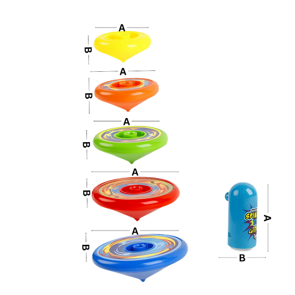 Educational Layered Spin Gyro Toy With One Push Launcher