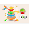 Educational Layered Spin Gyro Toy With One Push Launcher