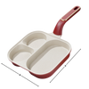 Three Section Pan With Even Heat Distribution And Nonstick Coating