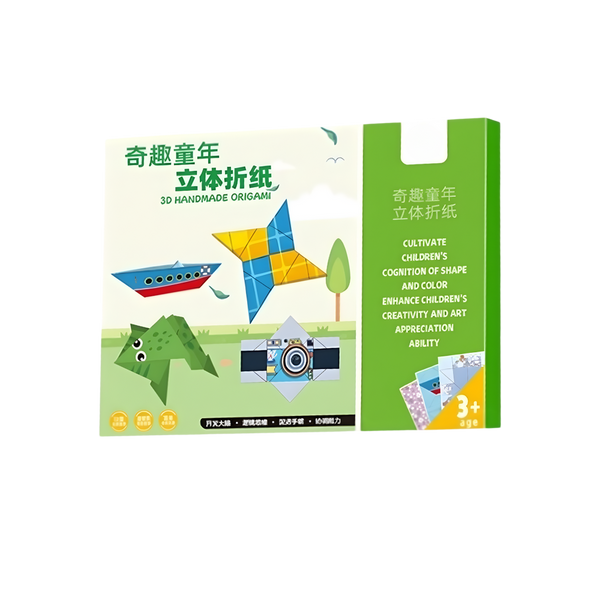 Multi-Theme Origami Book With Colorful Pre-Cut Sheets For Creative Kids