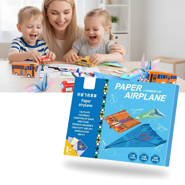 Multi-Theme Origami Book With Colorful Pre-Cut Sheets For Creative Kids