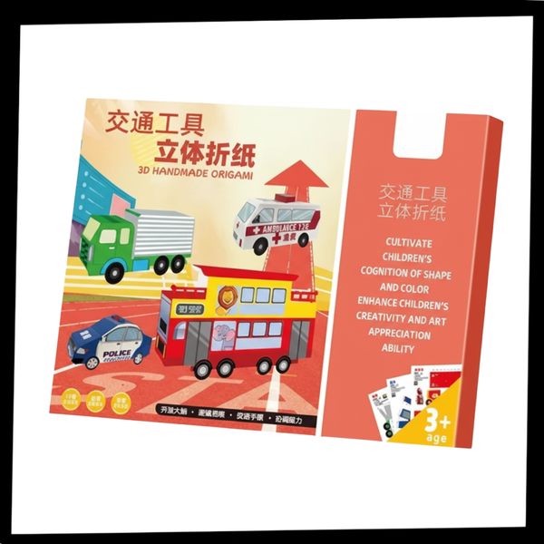 Multi-Theme Origami Book With Colorful Pre-Cut Sheets For Creative Kids