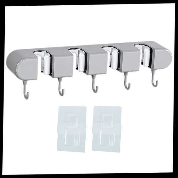 All Purpose Broom Holder With Secure Moisture Resistant Mount