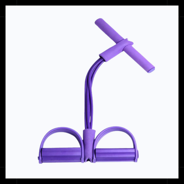 Four-Tube Pedal Resistance Band For Leg And Full-Body Workouts