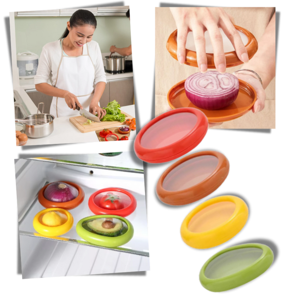Airtight Food Storage Containers Set Of Four Keeps Produce Fresh Longer