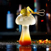 Whimsical Mushroom Shaped Cocktail Glass With Sturdy Stem for Unique Bar