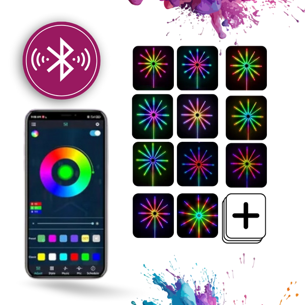 Sound Reactive LED Light Strips With Bluetooth App Control 200 Modes