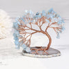 Natural Aquamarine Stone Tree Ornament For Home Decor And Serenity
