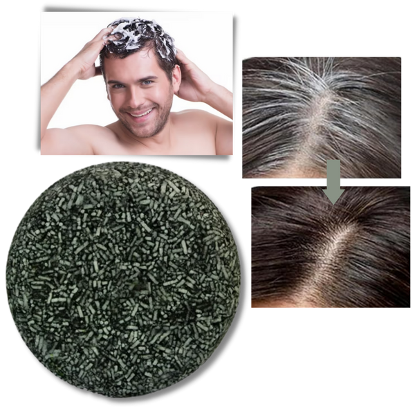Gray Hair Darkening Bar Shampoo For Healthier Younger Looking Locks