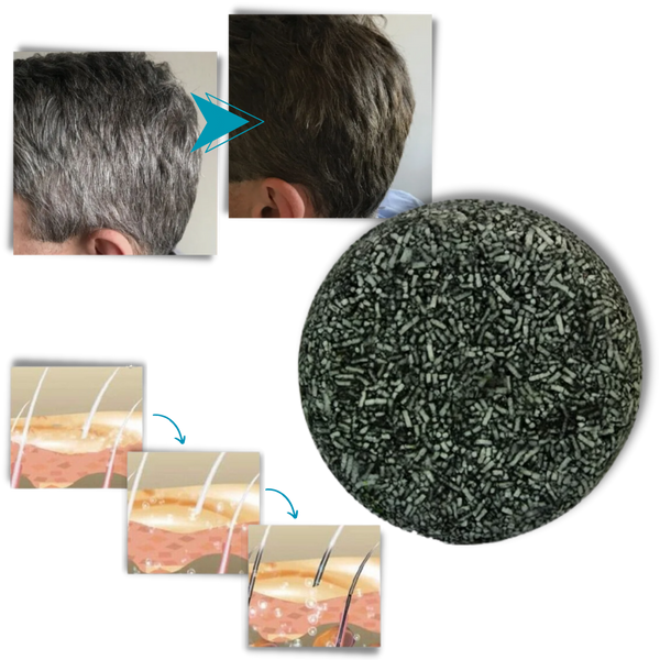 Gray Hair Darkening Bar Shampoo For Healthier Younger Looking Locks