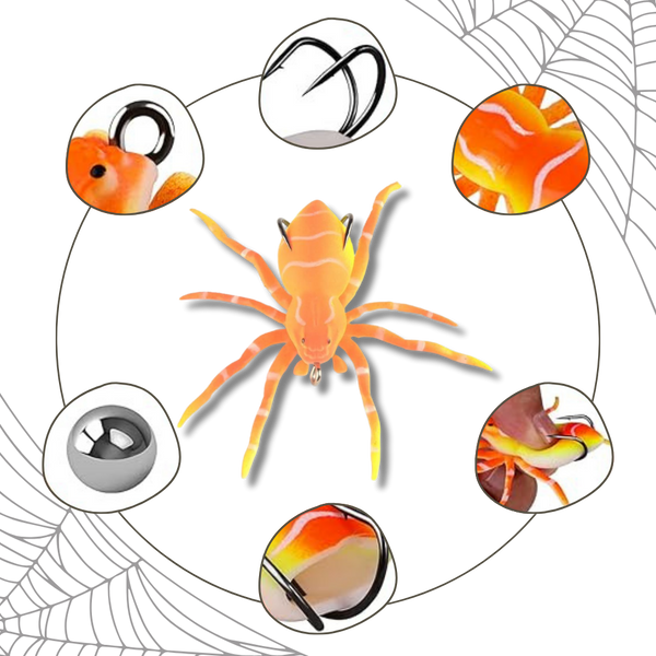Lifelike Movement Spider Lures for Freshwater and Saltwater Fishing