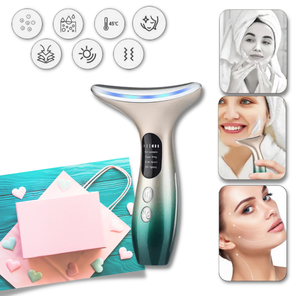 Neck and Face Photon Therapy Beauty Device for Firming and Lifting