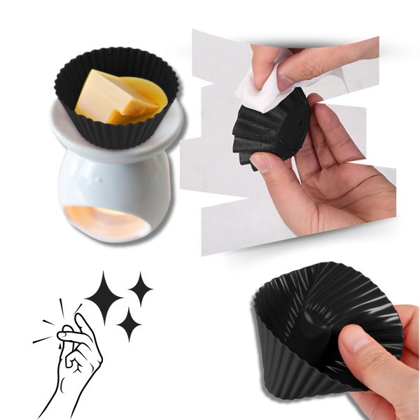 Silicone Wax Warmer Liners Set of 3 Nonstick and Heat Resistant