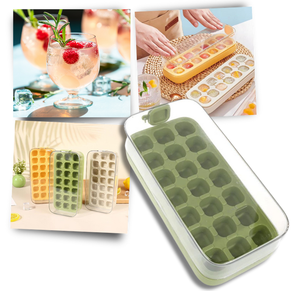 Premium Nonstick Silicone Ice Cube Tray Set For Effortless Ice Making