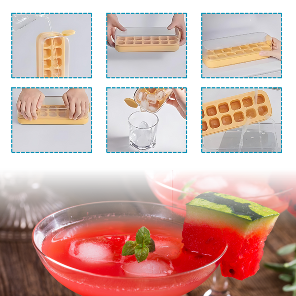 Premium Nonstick Silicone Ice Cube Tray Set For Effortless Ice Making
