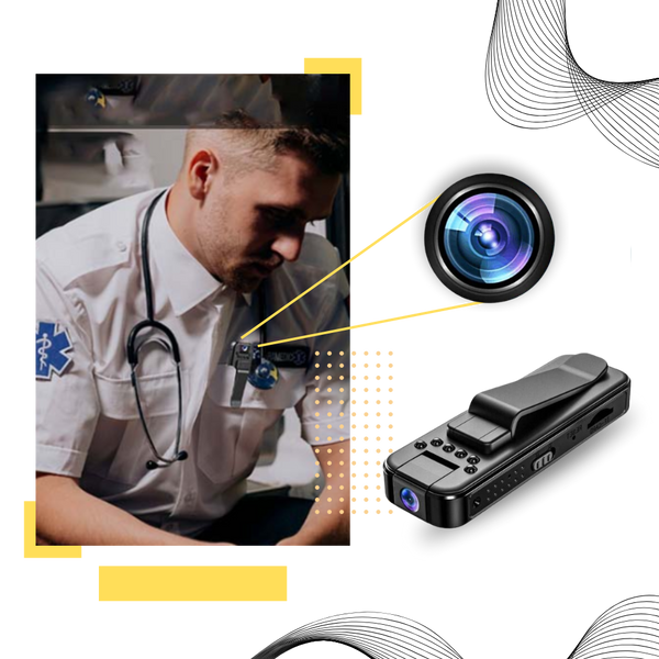 1080p Wireless Vlog Body Camera With 90 Degree Wide Angle Lens And OTG Sharing