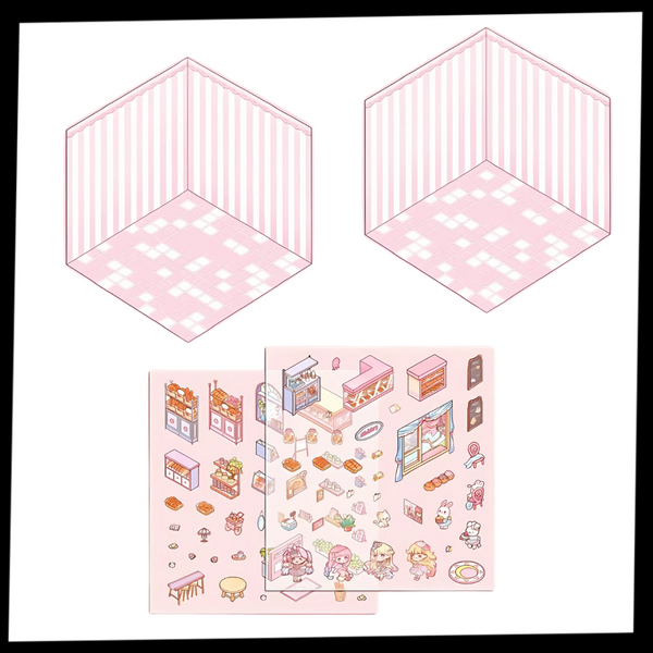 Pastel Home Tales Sticker Set for Journaling and Scrapbooking