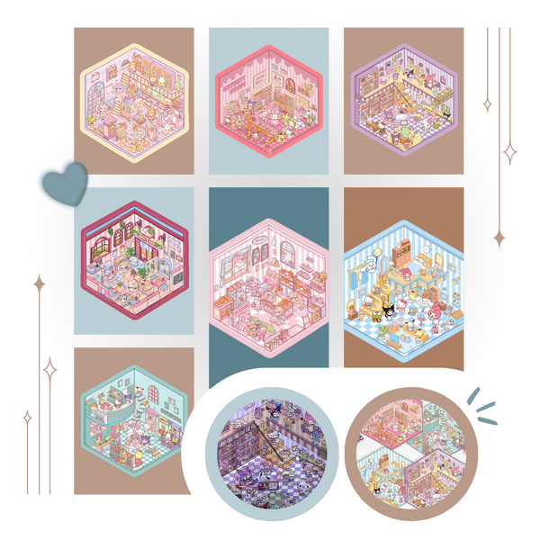 Pastel Home Tales Sticker Set for Journaling and Scrapbooking
