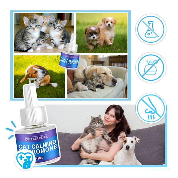Calming Odorless Pheromone Diffuser For Cats And Dogs Eases Anxiety