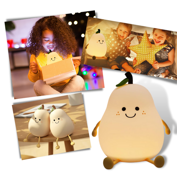 Pear Shaped USB LED Night Light With Touch Activation And 7 Color Gradient