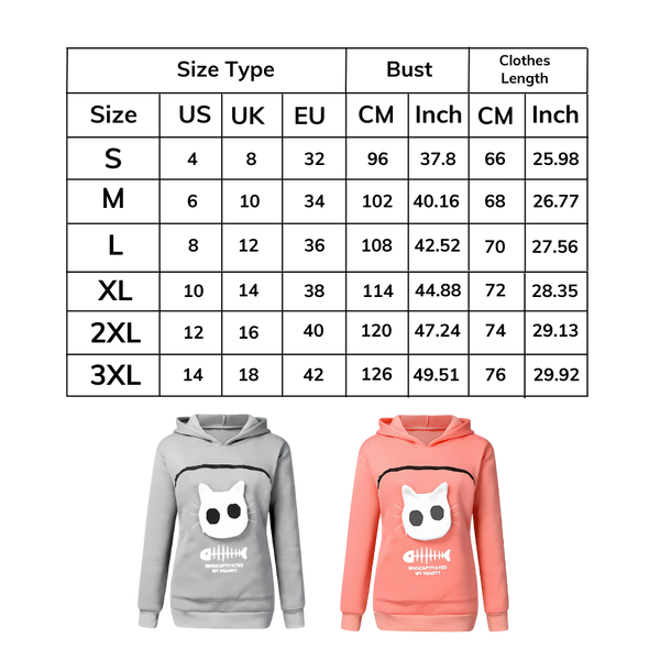 Pet Interaction Hoodie With Fur Lined Pouch For Cozy Snuggles