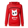 Pet Interaction Hoodie With Fur Lined Pouch For Cozy Snuggles