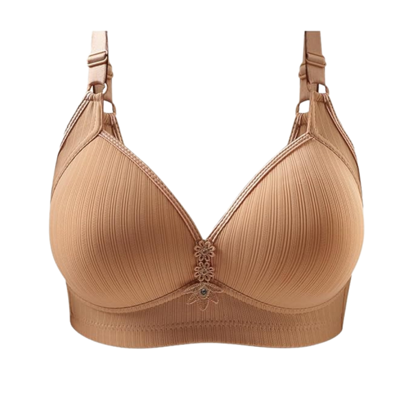 Plus-Size Wireless Push-Up Bra With Seamless Comfort And Lift