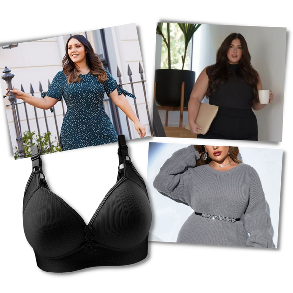 Plus-Size Wireless Push-Up Bra With Seamless Comfort And Lift