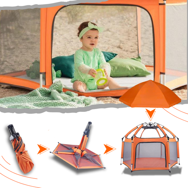 Portable Breathable Mesh Play Yard For Kids With UV Protection