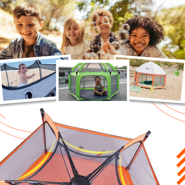 Portable Breathable Mesh Play Yard For Kids With UV Protection