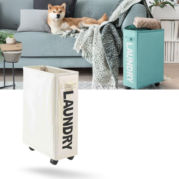Foldable Laundry Basket With Wheels For Easy Transport And Space Saving