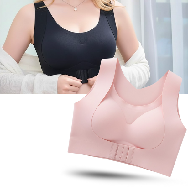 Seamless Front-Closure Bra for Natural Lift and Posture Support