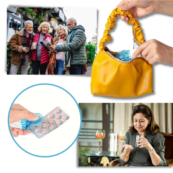 Portable No Contact Blister Pack Opener for Easy Medication