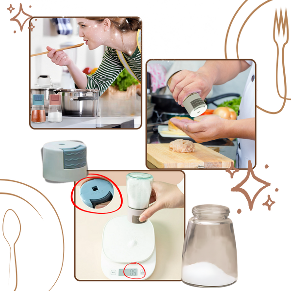 Ergonomic Salt and Pepper Shaker Set With Precise Seasoning Control