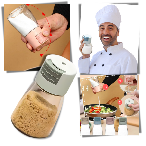 Ergonomic Salt and Pepper Shaker Set With Precise Seasoning Control