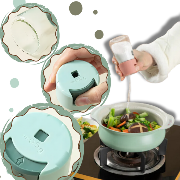 Ergonomic Salt and Pepper Shaker Set With Precise Seasoning Control