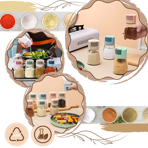 Ergonomic Salt and Pepper Shaker Set With Precise Seasoning Control