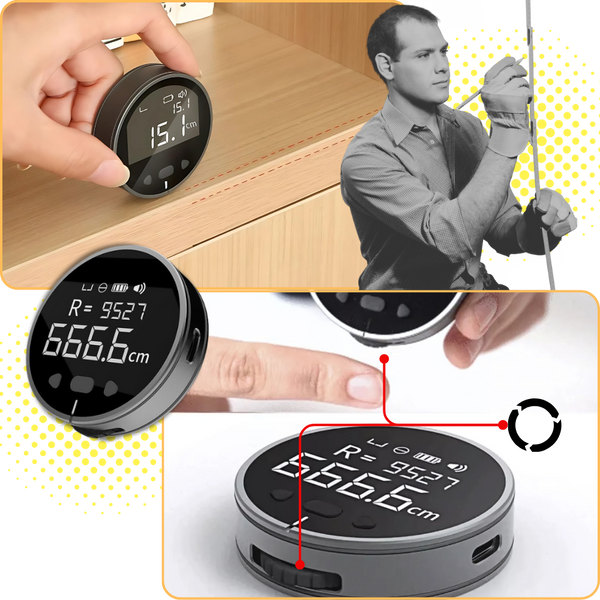 Digital Measuring Tape With HD Display For Precise Curve Measurements