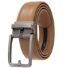 Hole-Free Cowhide Belt With Auto Buckle And Adjustable Fit
