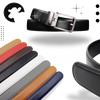 Hole-Free Cowhide Belt With Auto Buckle And Adjustable Fit
