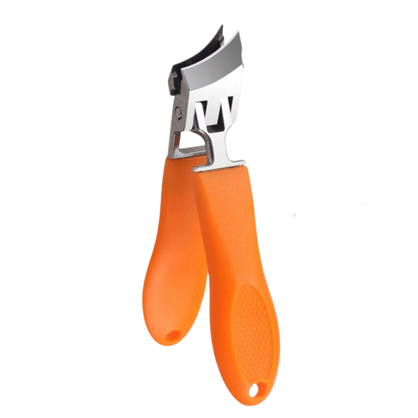 Wide Jaw Nail Clipper With Angled Blade For Thick Nails And Ergonomic Grip