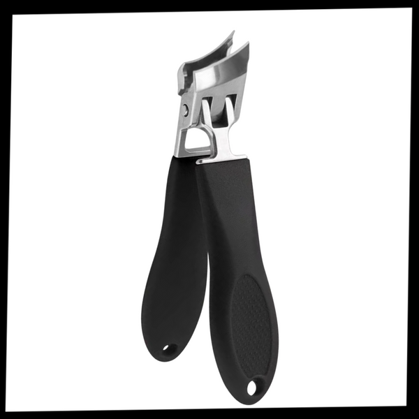 Wide Jaw Nail Clipper With Angled Blade For Thick Nails And Ergonomic Grip